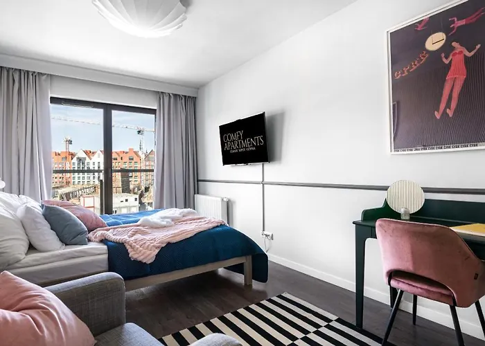 Waterlane W Oknami Na Rzeke - Marina View - Comfy Apartments